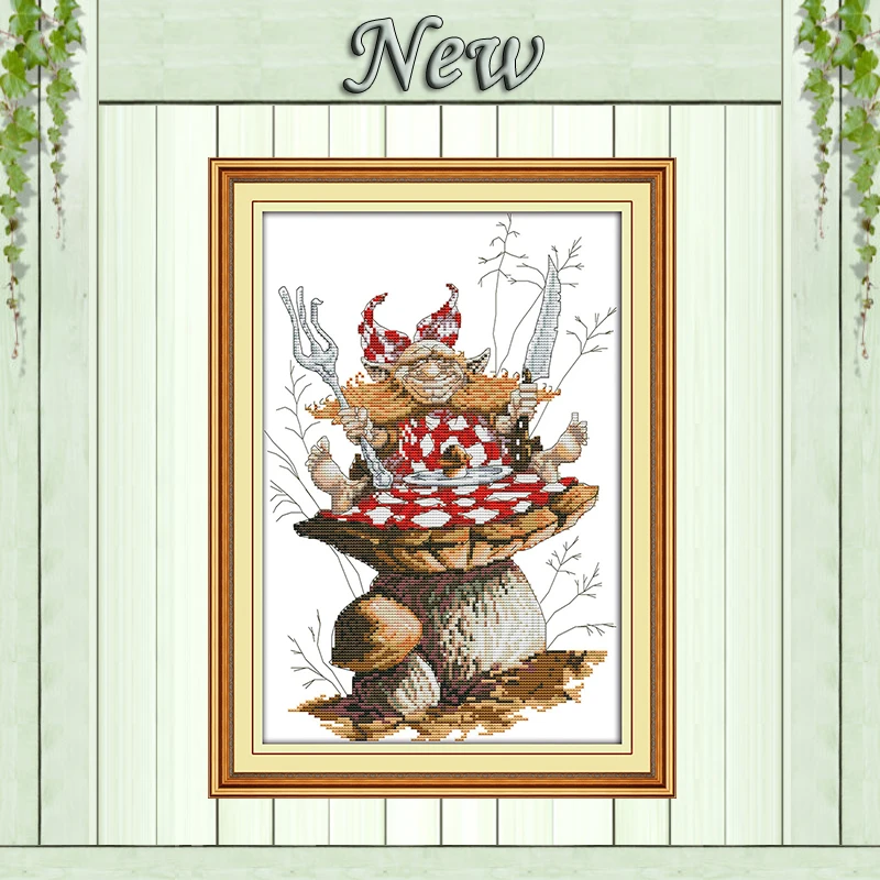 

Dine Weirdo cartoon decor paintings counted printed on canvas DMC 14CT 11CT Chinese Cross Stitch Needlework Sets Embroidery kits