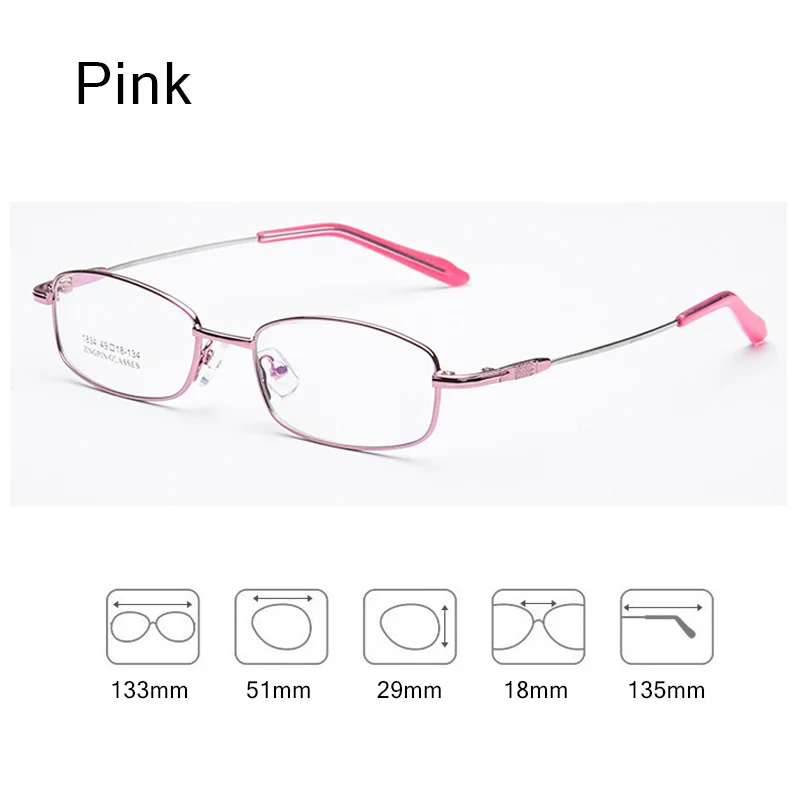 Оптические очки из титанового сплава, женский ультра-светильник, очки для близорукости, оправы для женщин, полный обод, очки, Q145