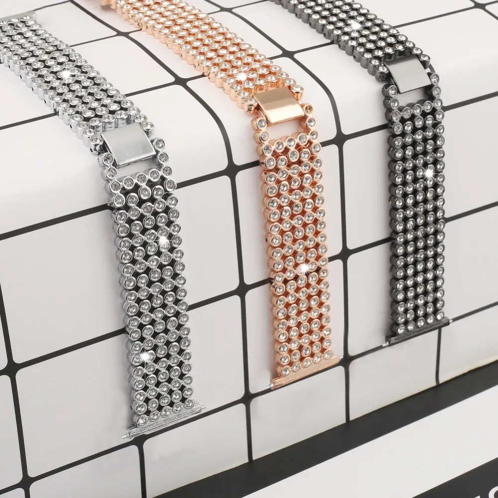 Для Fitbit Versa браслет для умных часов Замена стразы ремешок для Fitbit Versa Регулируемый Bling Алмазный браслет