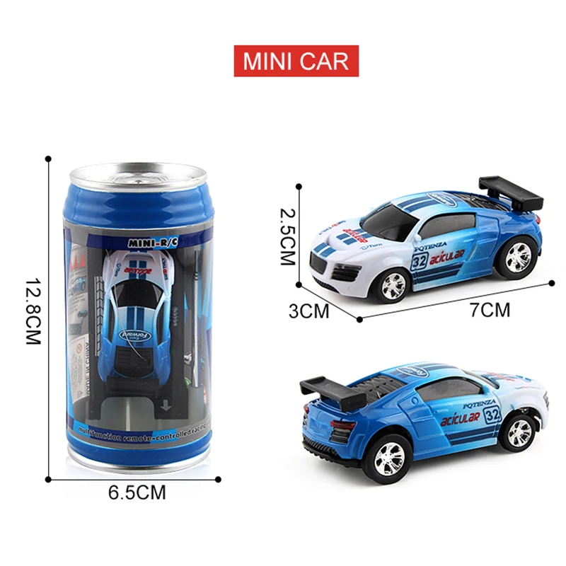 Hot Sale Colors Coke Can Mini RC Car Vehicle Radio Remote Control Micro Racing Car 4 Frequencies For Kids Presents Gifts