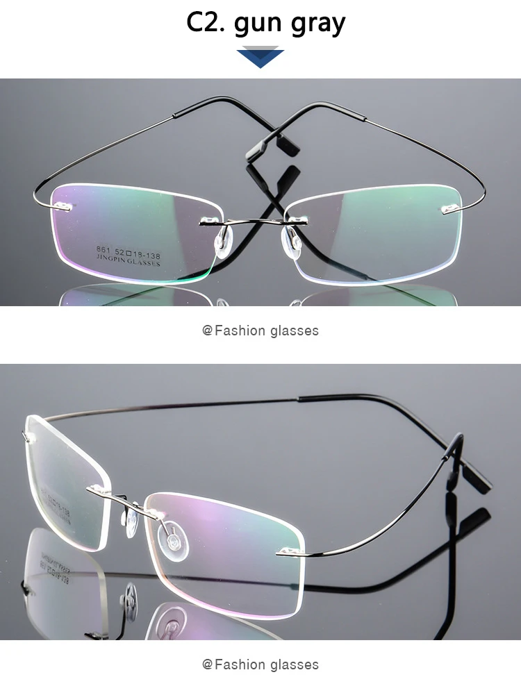 BOYSEEN, очки без оправы, мужские, титановый сплав, складные, женские, квадратные очки, ультралегкие, без оправы, очки