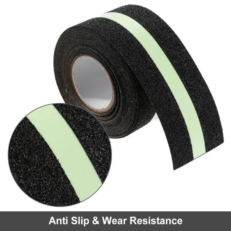 

Anti Slip PVC Matte Luminous Tape Flame Retardant Water Resistance Strong Grip Traction Safety Warning Sandpaper Stickers Tape
