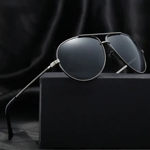 2018 vintage retro aviador polarizadas Gafas de sol hombres conducción nocturna Gafas mujer marca diseñador pilot HD UV400 rayos espejo oculos