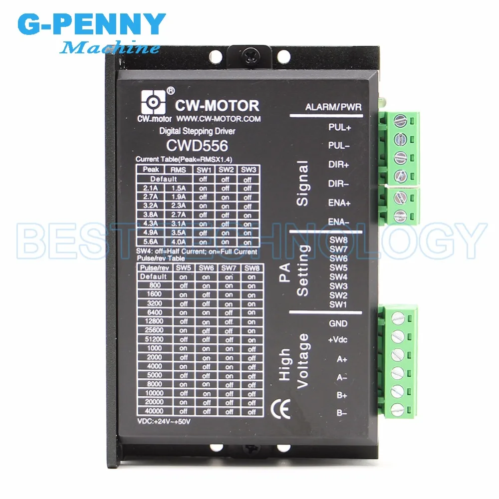 Новое поступление! Nema23/Nema34 шаговый двигатель привод 0-5.6A 20-50vDC CWD556 шаговый двигатель драйвер для Nema 34 Мотор/Nema 23 мотор