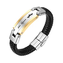 BONISKISS новая мода и Шарм влюбленных браслеты настроить нержавеющая сталь для женщин Подарок на годовщину свадьбы мужчин мужской Jeweley