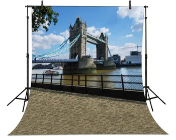 

London Bridge Riverside backdrops Vinyl cloth High quality Computer printed wedding Photography Backgrounds
