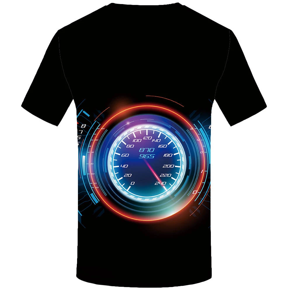Мужская футболка с принтом KYKU черная 3D автомобиля и мотоцикла лето 2017|tees brands|tee