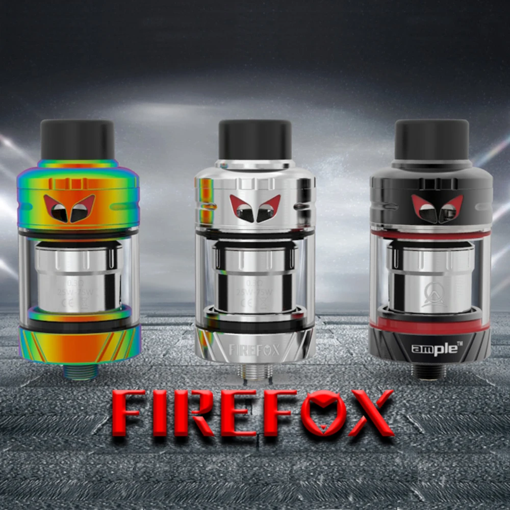 

Firefox RTA RDTA Atomizer 2ml 25-75W 0.3ohm Dual Coil Top Filling Vape Atomizer Tank E-Cigarette Huge Cloud Vaporizer