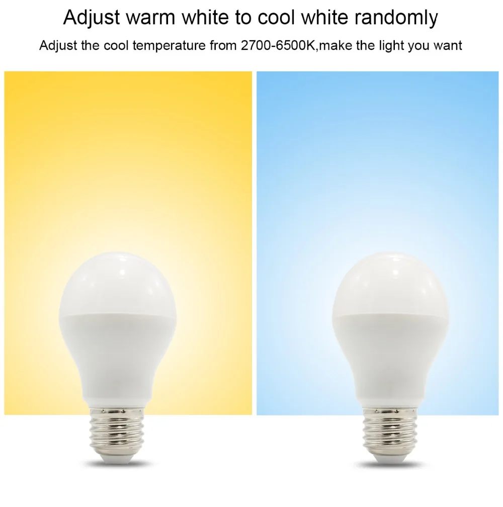 Светодиодная лампа ZIGBEE hub E27 RGB + CCT двойная белая светодиодная E26 AC100 240V 6W