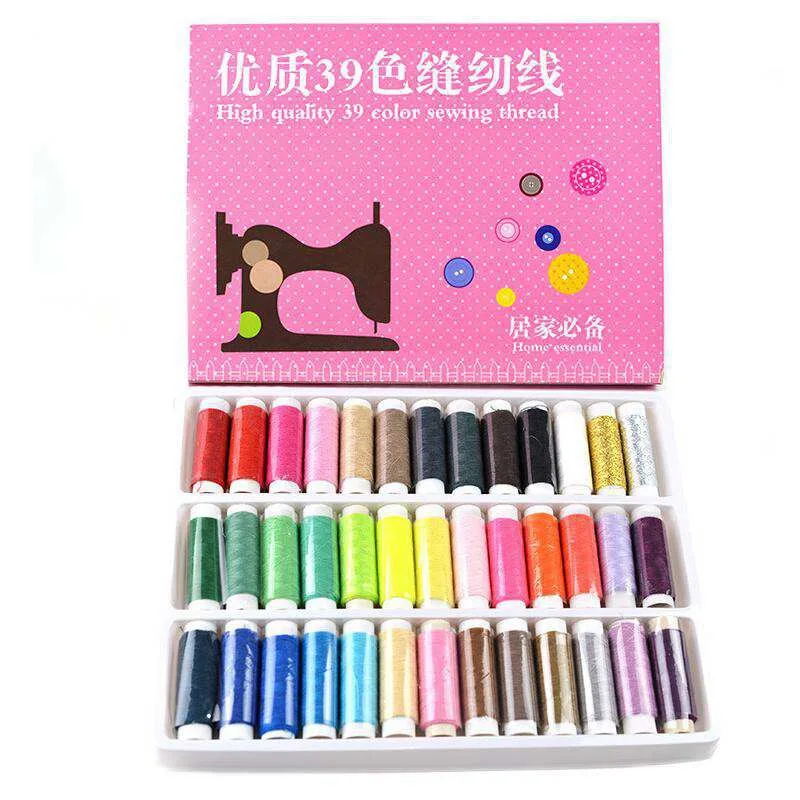 

Full 39 Colors Embroidery Sewing Thread Spool Machine Industrial Thread Polyester Thread Hand Stitch DIY Handwork Supplies