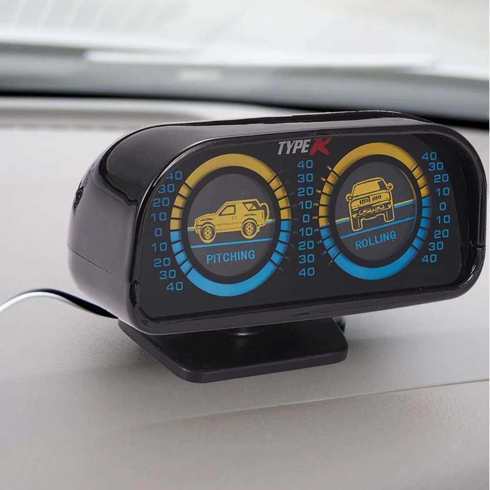 Inclinometer Compass Level Wave Instrument Vehicle Compass Car Accessories Inclination Tool With Lights