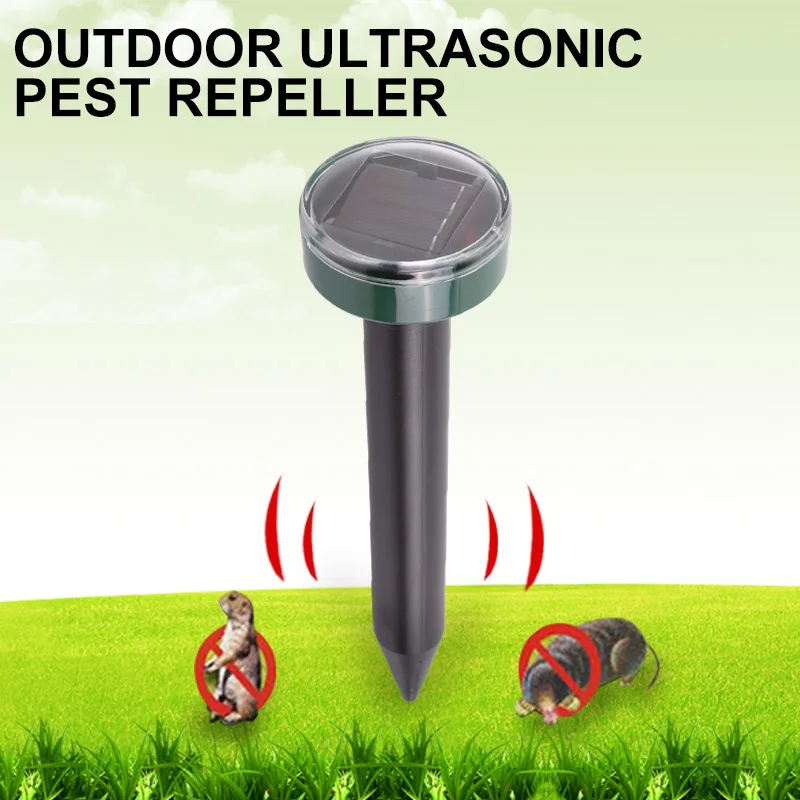 

Outdoor Garden Mole Repellent Solar Power Ultrasonic Mole Snake Bird Mosquito Mouse Ultrasonic Pest Repeller Control Garden Yard