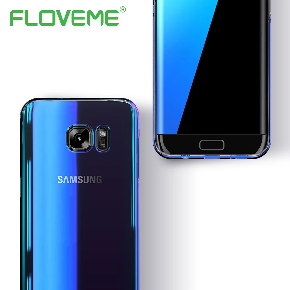 Floveme покрытие чехол для Samsung Galaxy S6 S7 Edge Примечание 8 градиент Цвет ультра тонкий