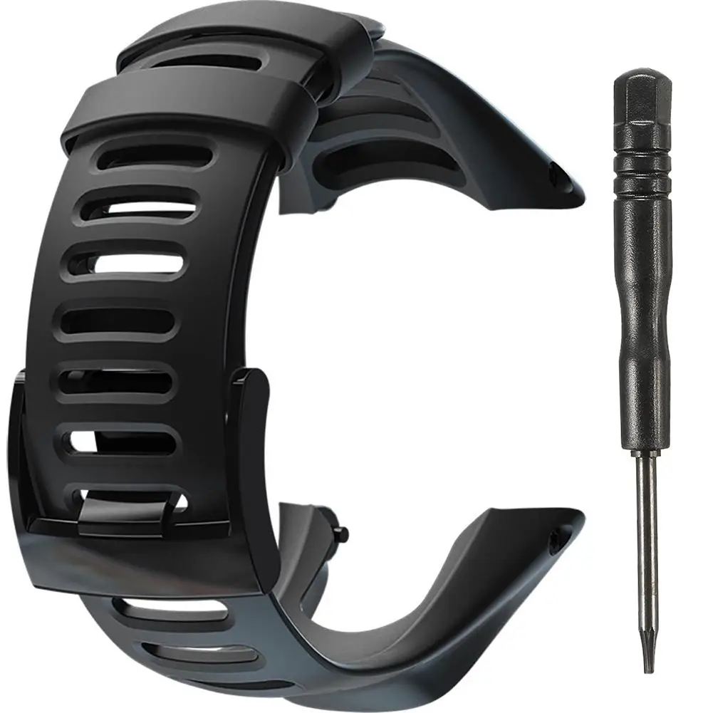 

Waterproof Wristband Rubber Watch Strap Band for Suunto Ambit2 S Red Ambit3 sturdy and durable sweat proof Replacement Strap