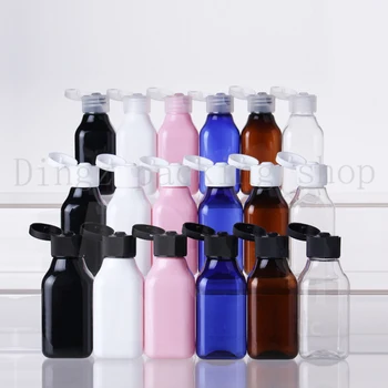 

100X50ml Shampoo Travel Size Plastic Bottles,50ml PET Plastic Shampoo Bottle Size,Essential Oil Vials Travel Shampoo Bottle 50ml