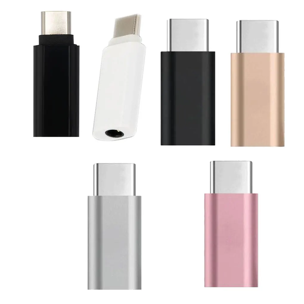 

New Type-c To 3.5mm Headphone Jack Port Mini Adapter Smartphone Portable Audio Converter ABS/Aluminum Alloy Case