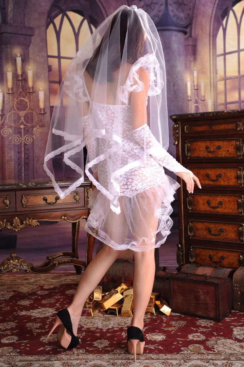 Белое свадебное платье свадебная прозрачная Романтическая Ночная сорочка Экзотическая одежда сексуальный костюм Selebritee сексуальное женское белье Горячая Кружева BabyDoll