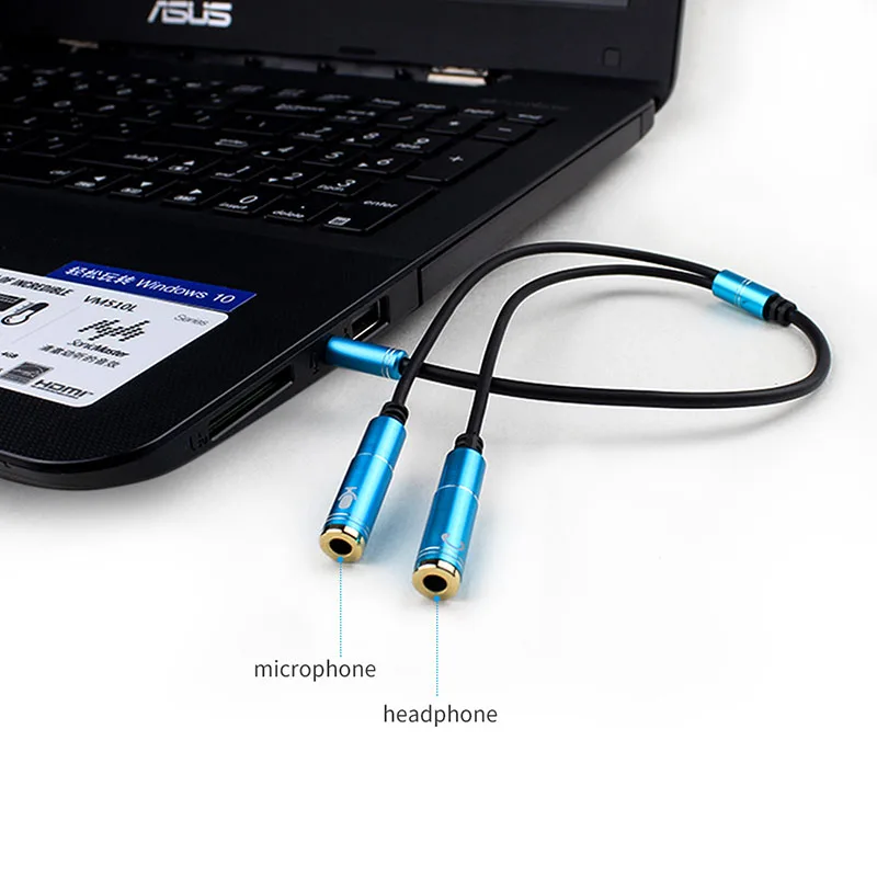 Headphone Splitter Audio Cable 3.5mm Male to 2 Female Jack 3.5mm Splitter Adapter Aux Cable for iPhone Samsung huawei Player Headphone Splitter Audio Cable 3.5mm Male to 2 Female Jack 3.5mm Splitter Adapter Aux Cable for iPhone Samsung huawei Player