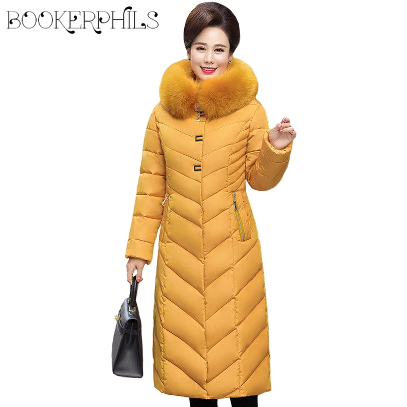 2018 Winter Jacket Women Plus Size 5XL Middle-aged Womens Parkas Thicken Warm Hooded Coats Long Female Winter Women's Jackets