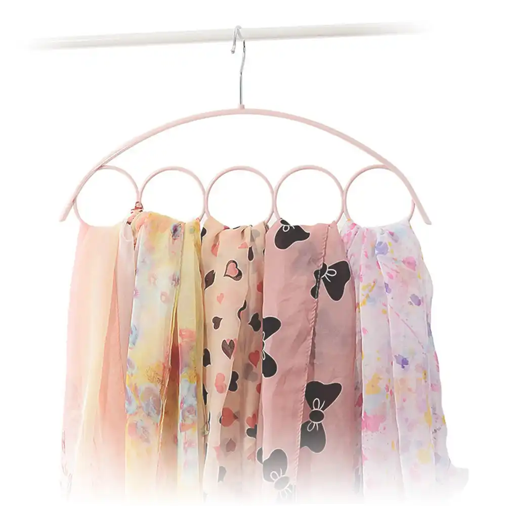 Shawl Scarf Hanger Belt Tie 5 Ring Rack Organizer Holder Hook Display Hanger BE Shawl Scarf Hanger Belt Tie 5 Ring Rack Organizer Holder Hook Display Hanger BE