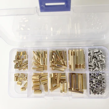 

200Pcs/set M2*L+3mm M2.5/M3*L+6mm Hex Nut Spacing Screw Brass Threaded Pillar PCB Motherboard Standoff Spacer Kit