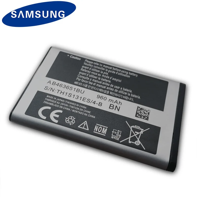 Samsung AB463651BU телефон Батарея для samsung W559 S5620I S5630C S5560C C3370 C3200 C3518 J808 F339 S5296 C3322 L708E S5610