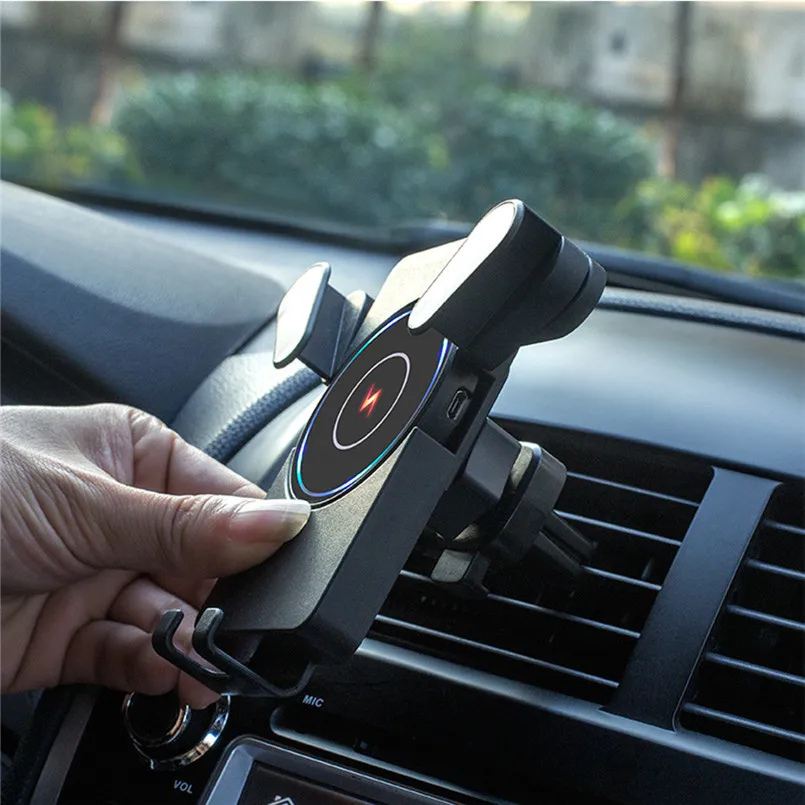 Fast Wireless Car Charger Mount Wireless Charger Gravity Auto Lock Car Air Vent Holder for Samsung Galaxy S10 30AP1201