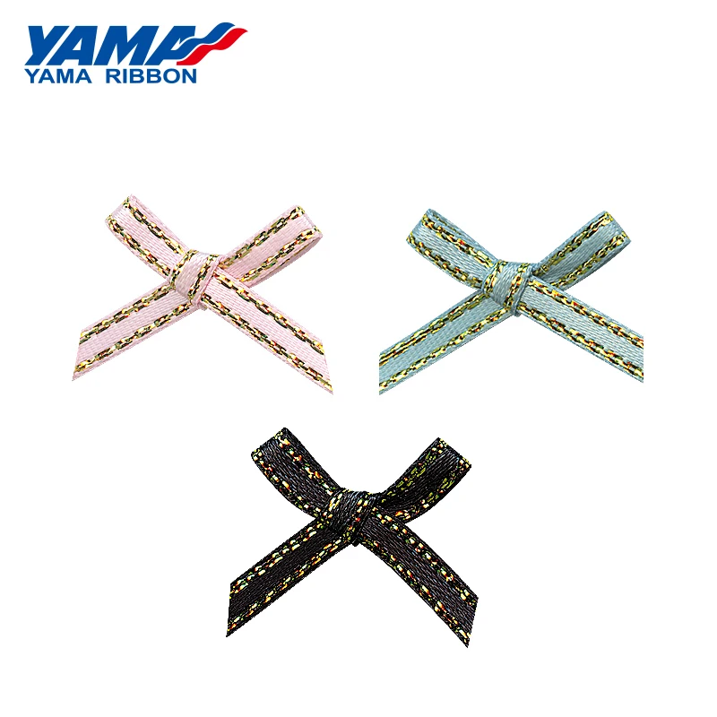 YAMA широкий 20mm±3mm высокое 18mm±3mm ручной завязанный 200 шт./пакет тафта цвета: золотистый, серебристый изнаночные атласная лента Diy подарок Свадебные украшения