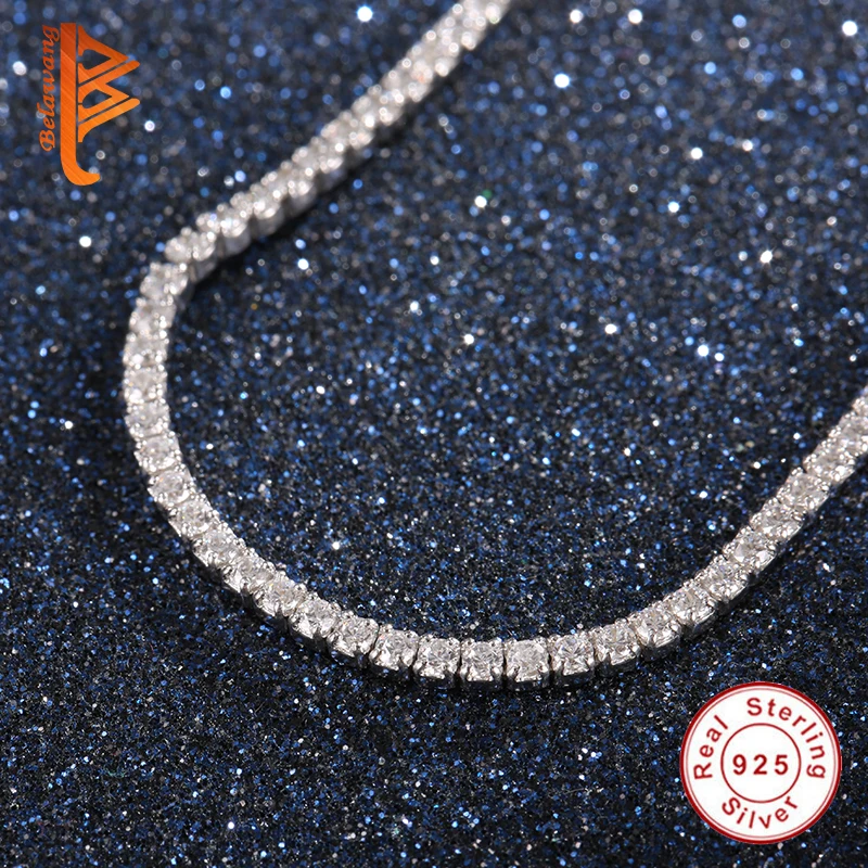 Wedding Bracelet Zircon Jewelry High Quality AAA Round Crystal Trendy 925 Sterling Silver Tennis Charm Bracelet For Women Gift