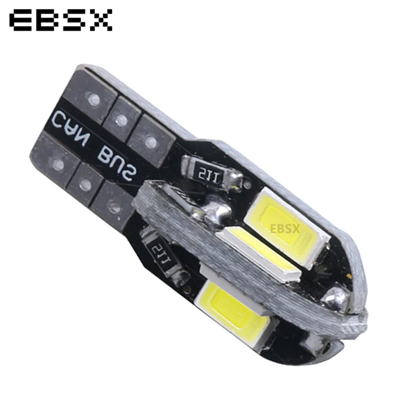 

EBSX 10pcs T10 Led 168 192 W5W 8 SMD 5730 LED CANBUS NO ERROR Car Marker Light Reading Lamps 8SMD 5630 LED Motor Bulbs White 12V