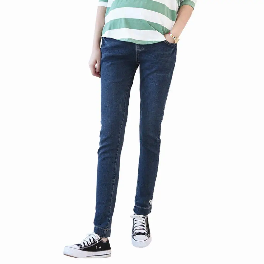 Hot sale Sweet Heart Maternity Jeans plus size Slim casual High waisted Pregnancy Clothes Denim