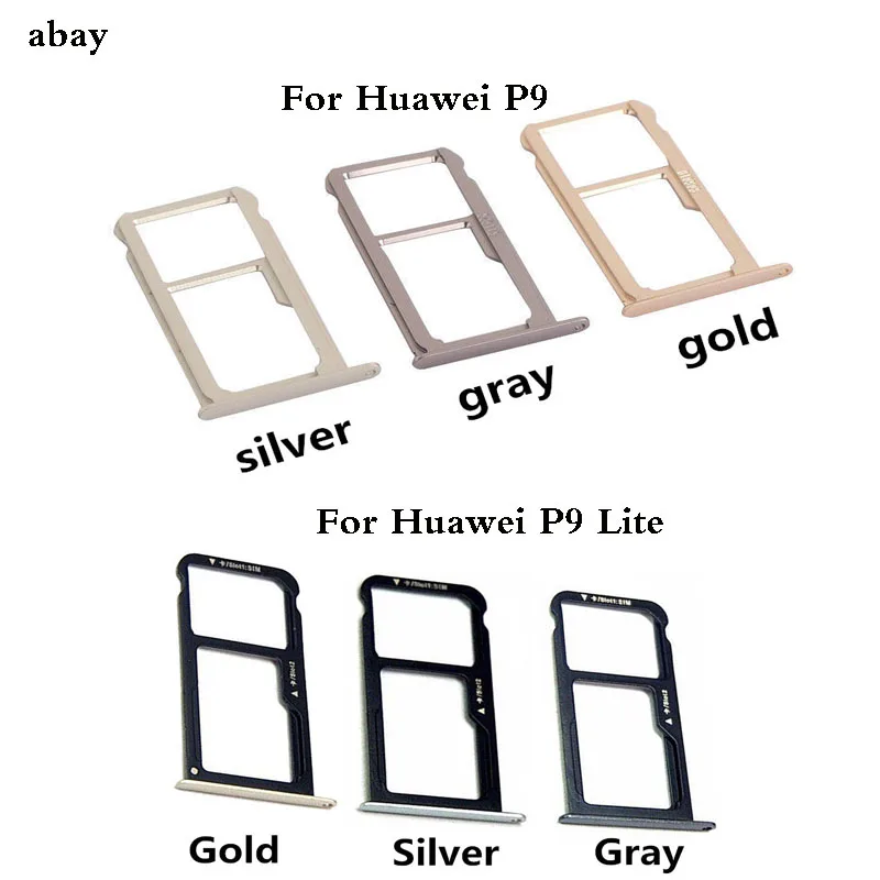 igual postre Sin alterar New For Huawei P9 P9 Lite Sim Card Tray Holder With Micro SD Card Tray Slot  Holder For Huawei Ascend P9 Repair Replacement Part _ - AliExpress Mobile