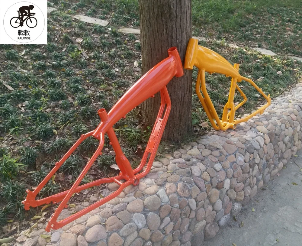 Top Kalosse aluminum alloy  120mm BB size Electric  bike  frame  26*17inch fat bicycle frame ,26*4.8 beach bike frame 0