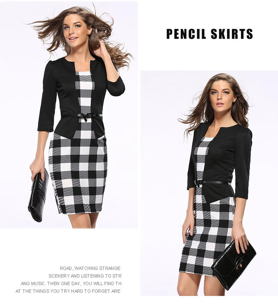 Women's bag hip pencil dress (3)