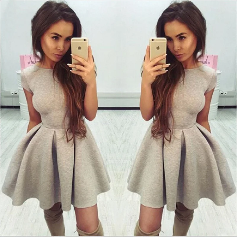 O-neck Party Dresses women dress plus size 6l long2016 Spring/Summer Princess Pink Bow Backless | Женская одежда