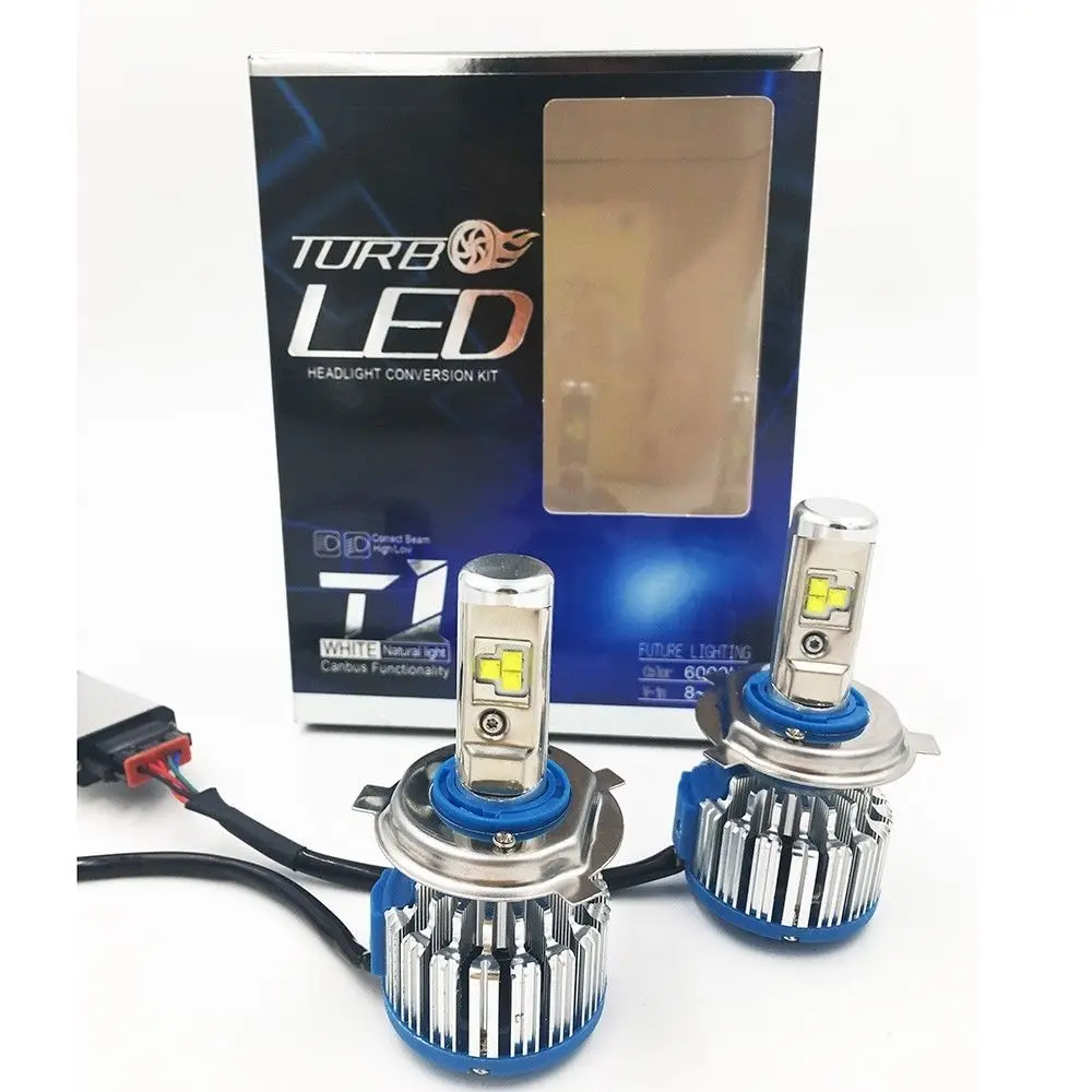 

NEW T1 Turbo LED Headlight Bulbs Cob Chips 70W 7200Lm Automotive Headlamp Fog Light Led Headlight Conversion Kit