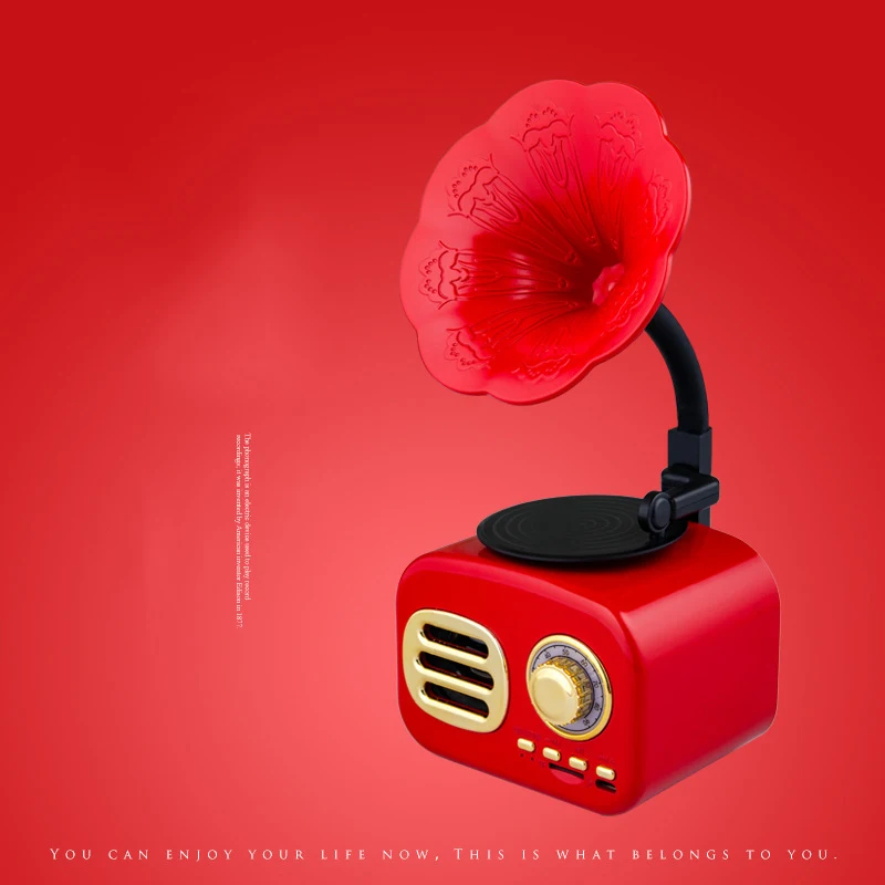 

Retro Bluetooth Speakers Computer Phone Mini Outdoor USB Intelligent Convenient Waterproof Active Speaker