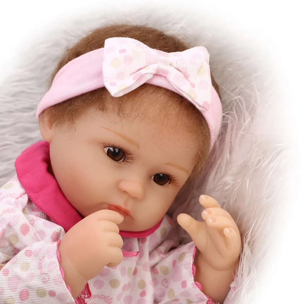 16 &quot40 см Reborn Baby Toy Мягкая силиконовая кукла винил для новорожденных девочек куклы