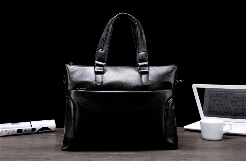 Новая модная сумка, мужской портфель из искусственной кожи, деловые мужские сумки-мессенджеры для ноутбука, повседневные сумки для мужчин, сумка через плечо, Bolso Hombre