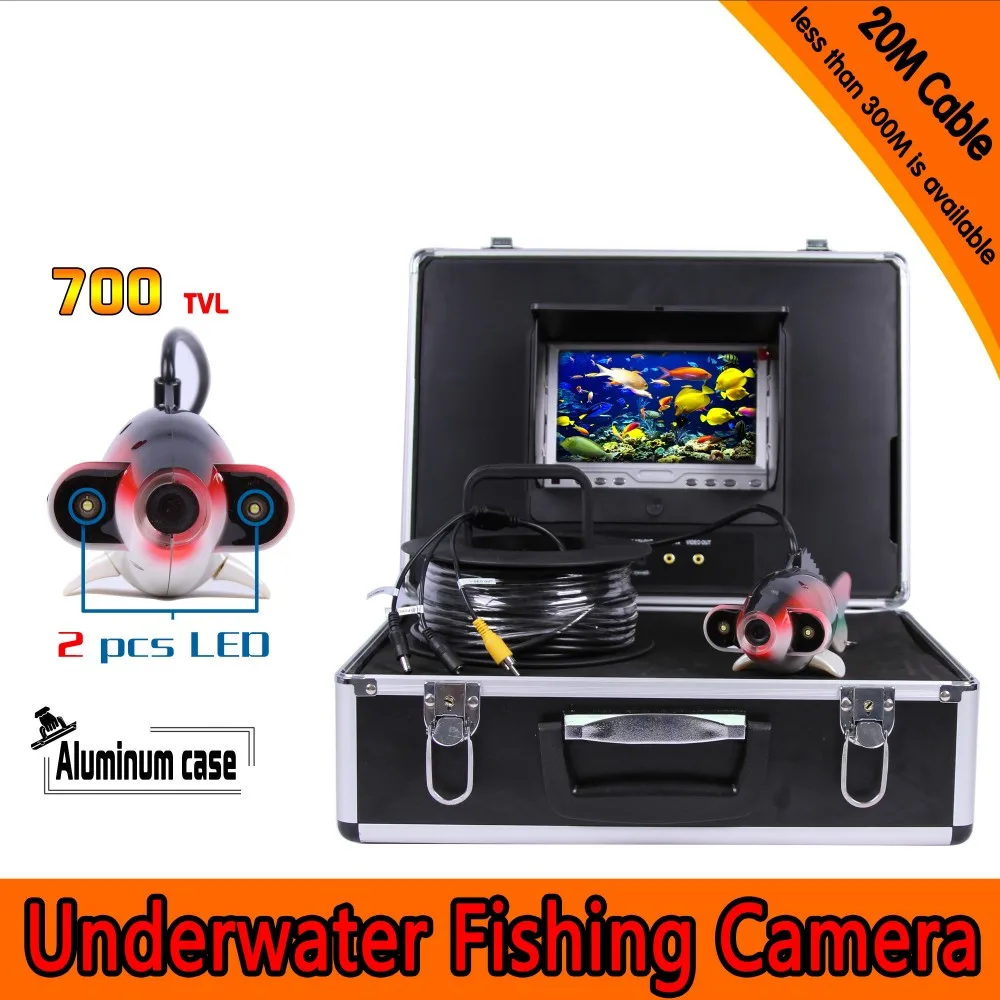 

Fish Shape Underwater Fishing Camera Kit with 20Meters Depth Cable & 7Inch TFT LCD Monitor & Hard Plastics Case