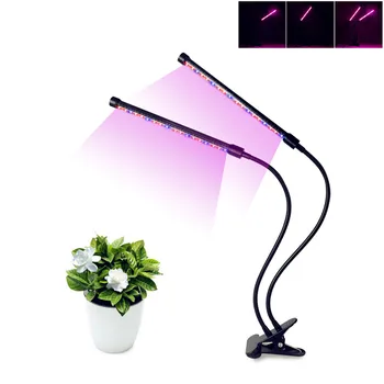 

USB Grow Light LED Full Spectrum Fitolampy Red Blue Led Dual Head Plant Grow Light Lamps With Clip For Seedlings Flower Plant