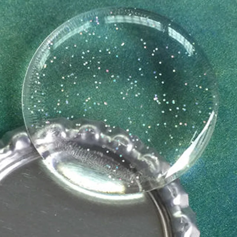 Epoxy Adhesive Stickers 100pcs Round Transparent/Flash Clear Bottle Cap Resin Patch Dots Bottle Cap Crafting DIY