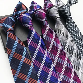 

8cm Polyester Jacquard Lattice Slim Fashion Dress Business Tie Original Explosion Models 2020 New Fashion Quality Decorative Tie