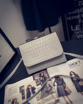 

Yuhua, 2020 new women handbags, simple fashion flap, crocodile pattern messenger bag, trend Korean version shoulder bag.