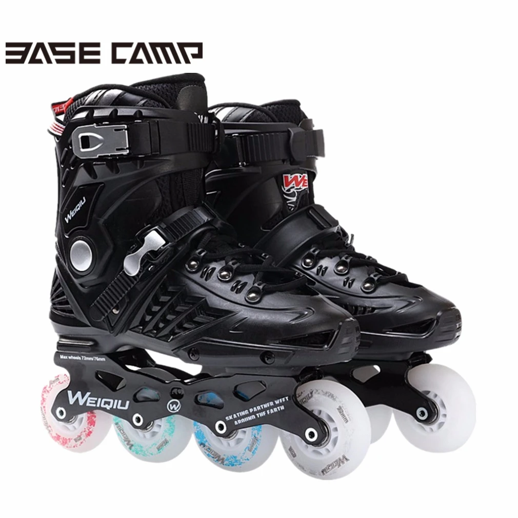 

Basecamp 1Pair Skates 8 Wheels Full Flash LED Wheel Skates Fancy Straight Adult Roller Skates Professional Men&Women Skates Shoe