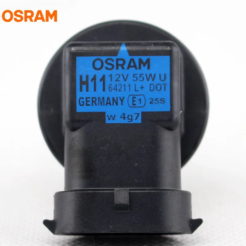 10 шт. OSRAM H11 12 В 55 Вт PGJ19 2 3200K 64211 оригинальная линейная лампа галогенная фара