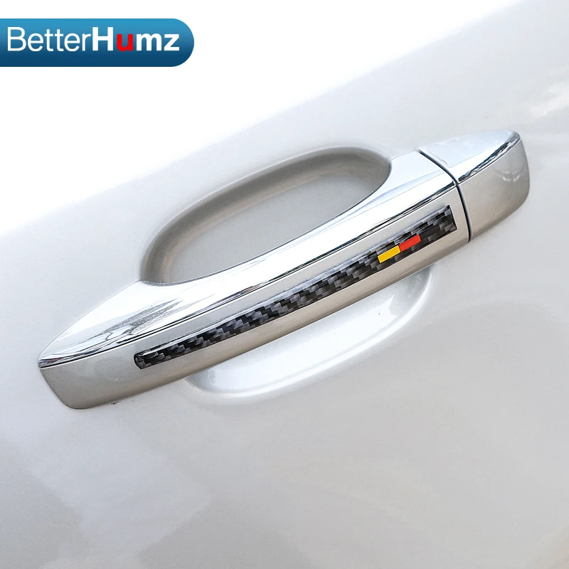 

Carbon Fiber Door Handle Sticker Car Styling Decoration for audi a4 A5 A6 A7 A3 Q3 Q5 Car-Styling Protection Sticker Accessories
