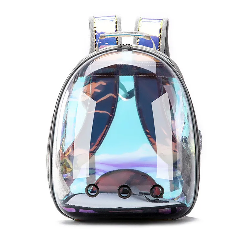 Pet Products Pet Clear Carrier Backpack Adjustable Transparent Pet Cat Dog Backpack Carrier Travel Bag for Small Animals AprT4 (5)