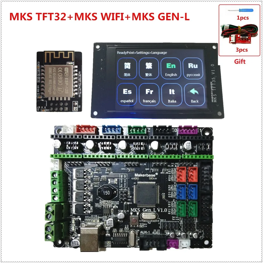 

MKS GEN-L MKS TFT35 touch screen display MKS TFT WIFI module 3D printer shield control panel main board diy starter kits