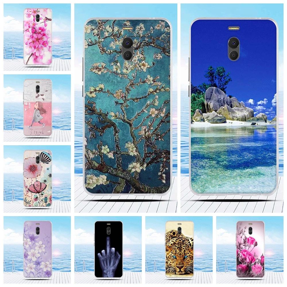 

For Meizu M6 Note/Blue Charm Note 6 Note6 Case Cartoon 3D Relief Printing Flower Back Cover TPU Soft Silicone Coque Capa Funda